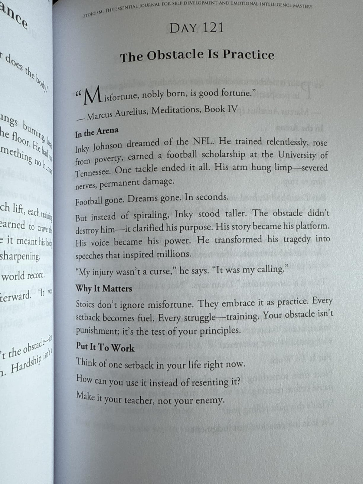 An open spread of Stoicism: The Essential Journal for Self Development and Emotional Intelligence Mastery