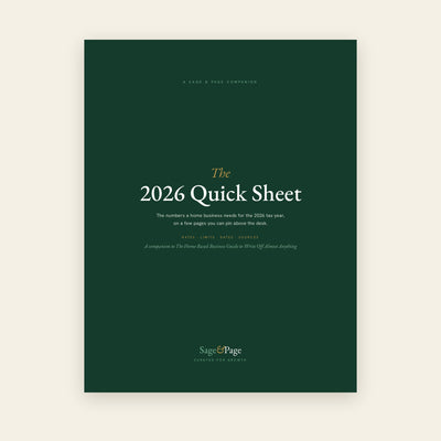 The 2026 Quick Sheet