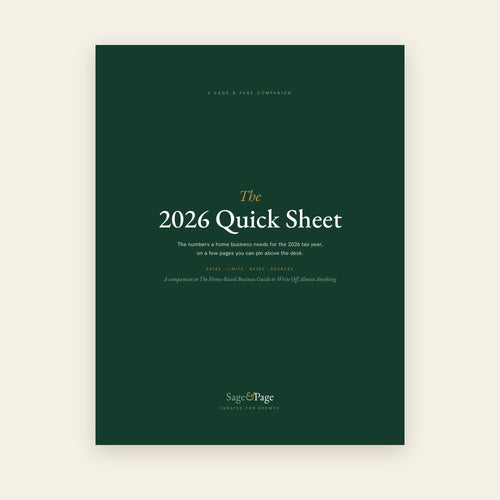The 2026 Quick Sheet