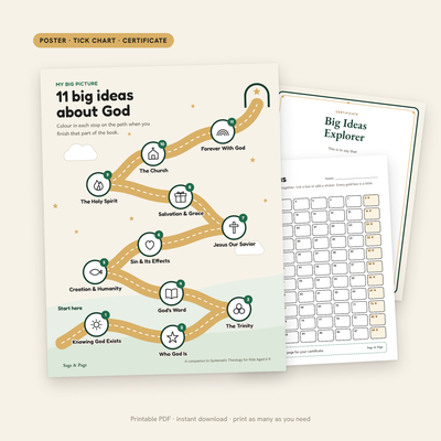 Big Picture poster, tick chart and certificate