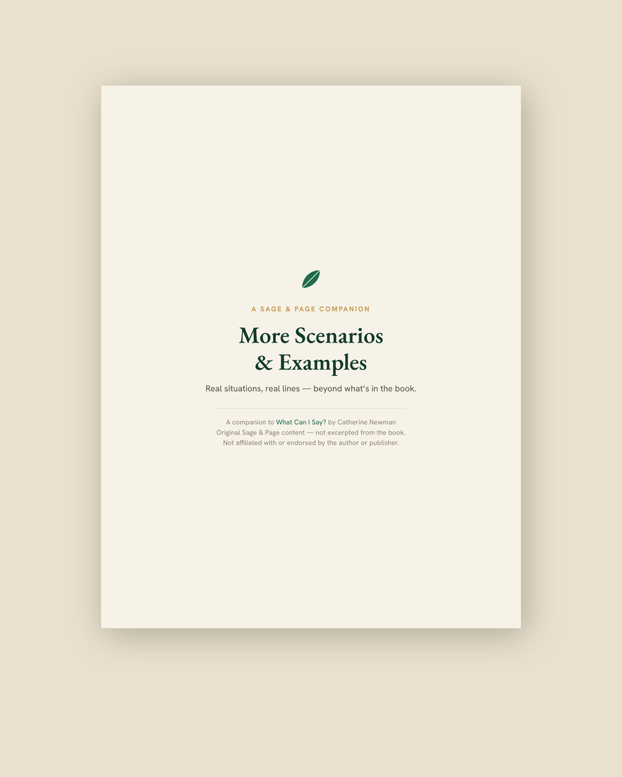 More Scenarios & Examples