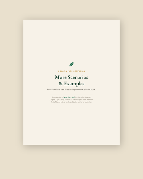 More Scenarios and Examples