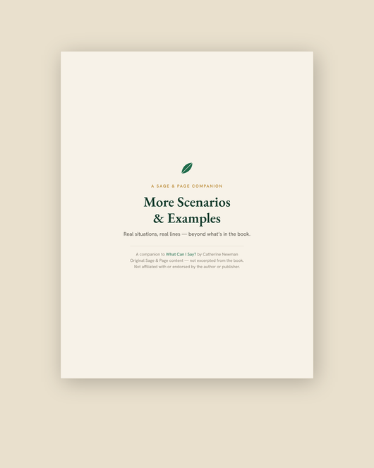 More Scenarios and Examples
