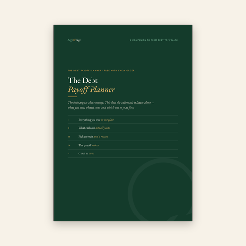 From Debt to Wealth — a blunt book about money habits